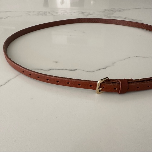 J. Crew Skinny Belt in Camel Brown Size Small - Picture 5 of 6